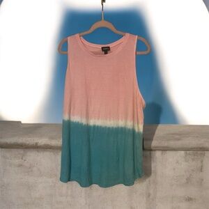 Torrid Pink and Teal Ombre Tank Top